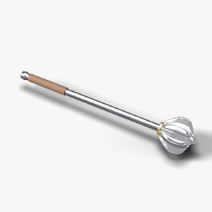 Flanged Mace with Gold Inlay - Medieval Fantasy Weapon