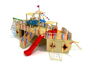 ship wood playground 3D
