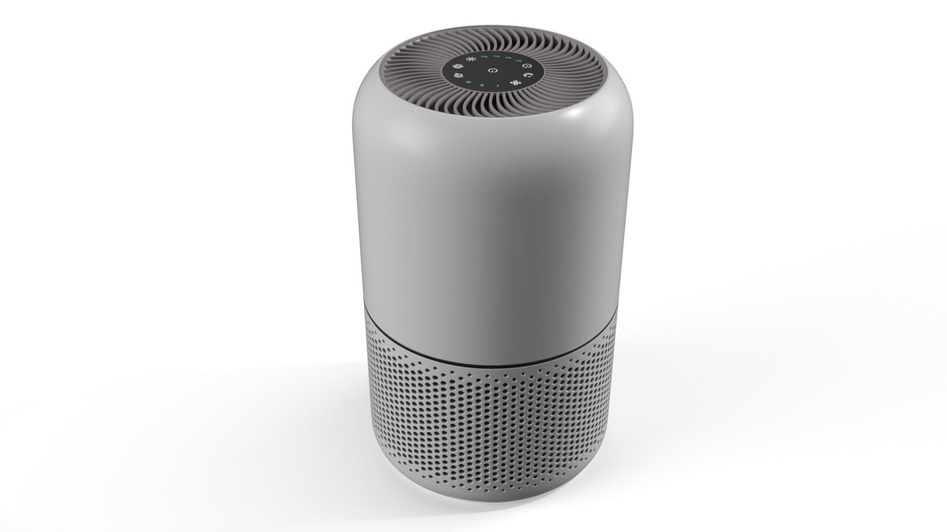HEPA Air Purifier for Home White 3D model preview