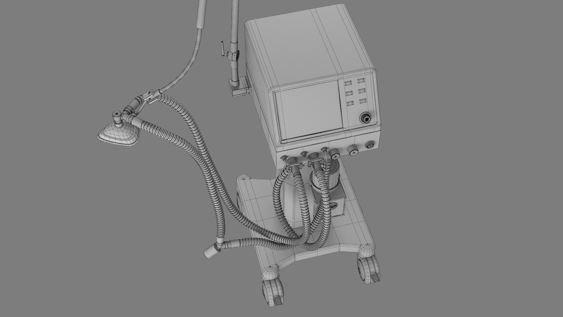Hospital medical lung ventilator model - TurboSquid 1540451
