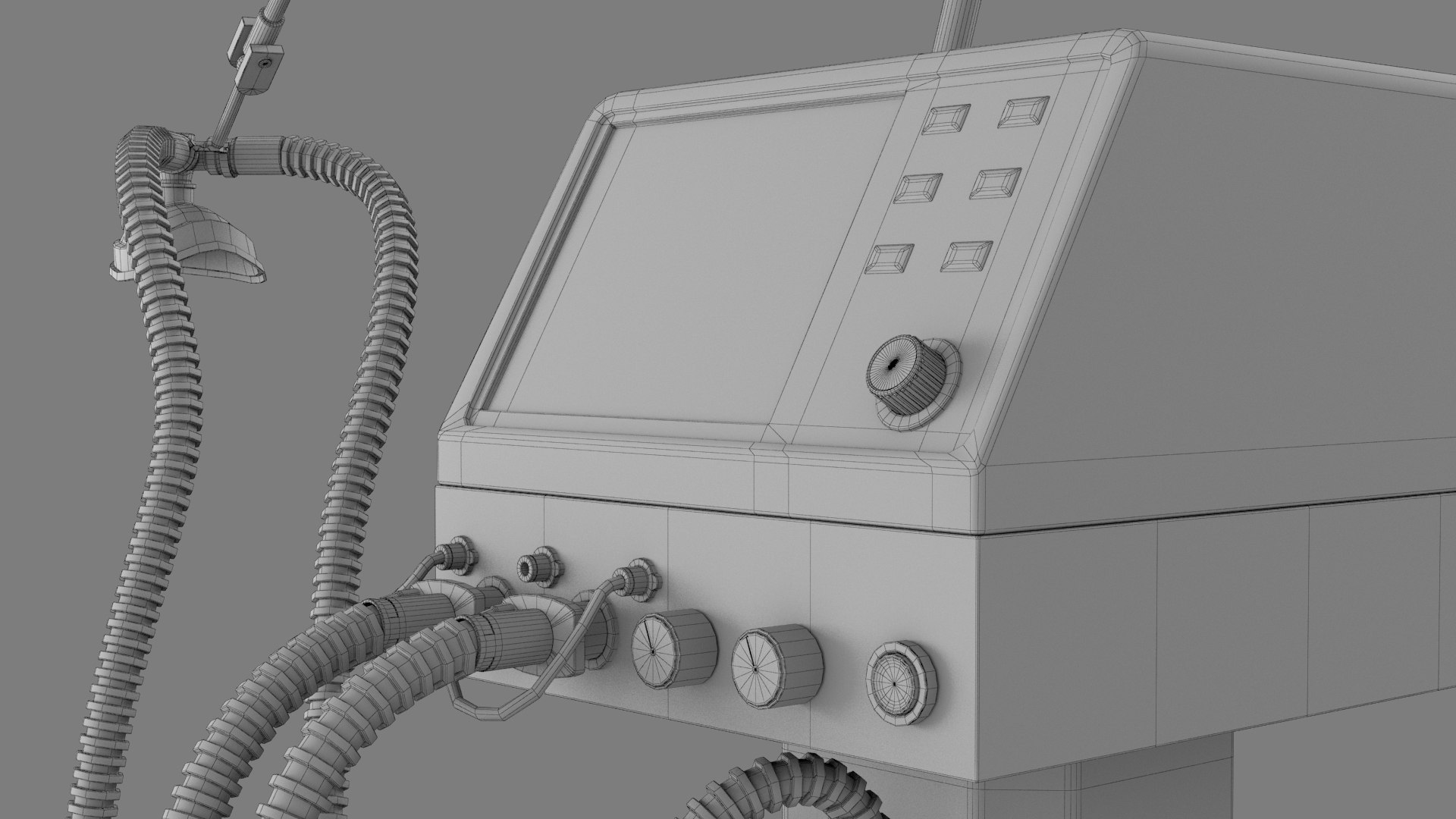 Hospital medical lung ventilator model - TurboSquid 1540451