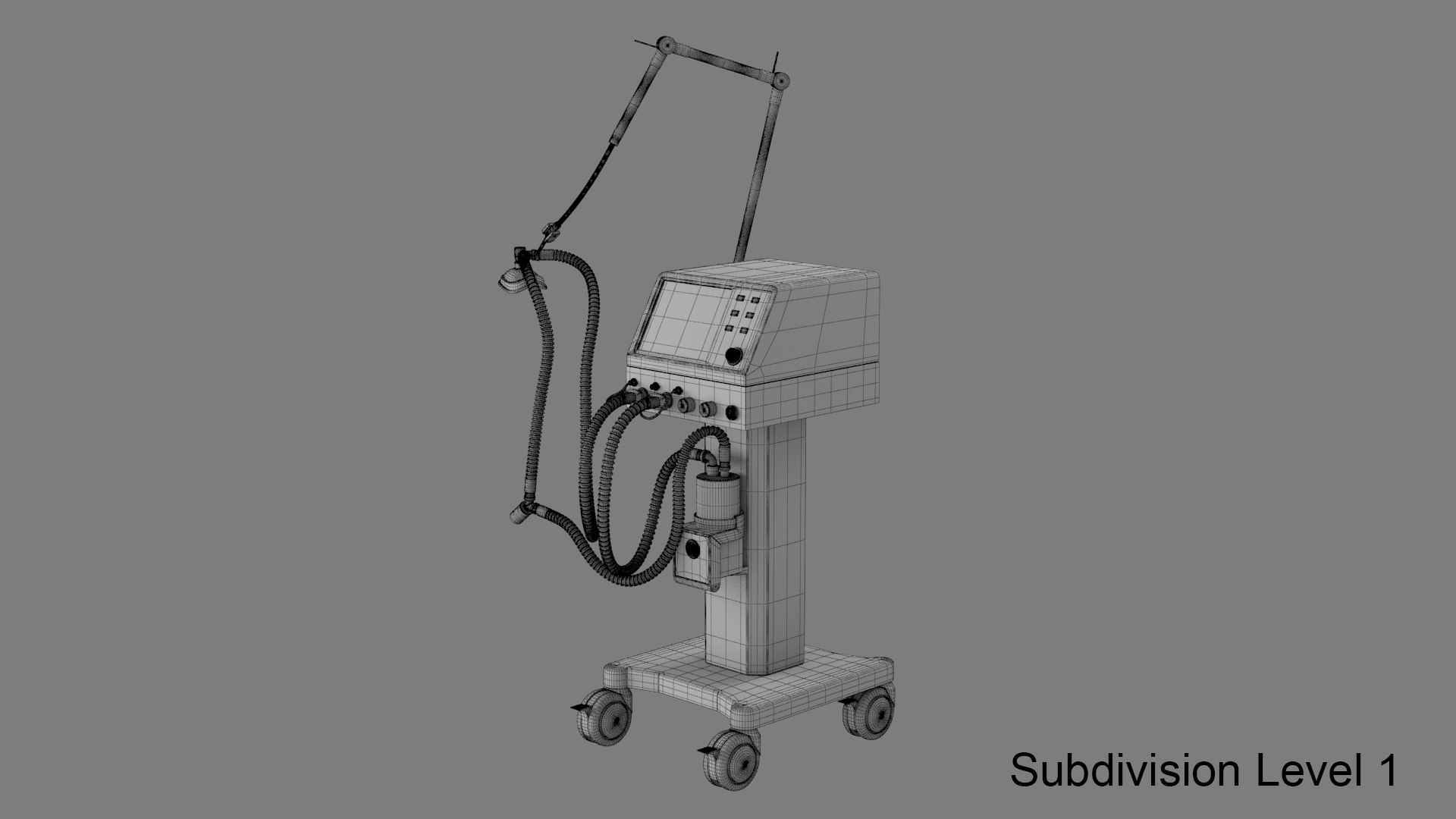 Hospital Medical Lung Ventilator Model - TurboSquid 1540451