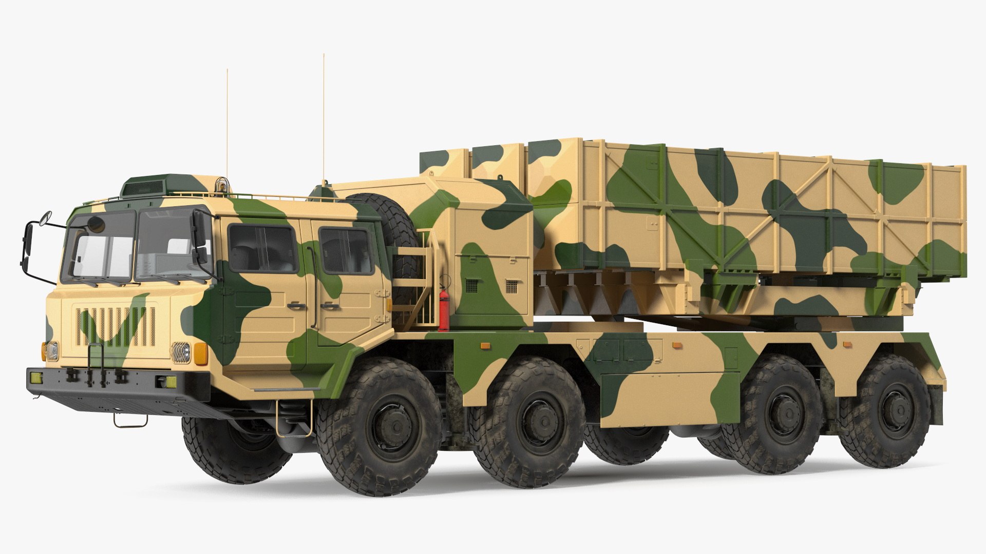 Chinese MLRS WS-2D Sand Camouflage 3D model preview