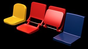 3D model set stadium seats