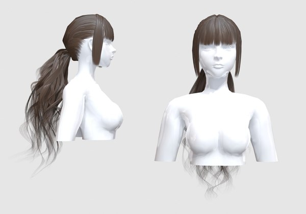 Cute Pigtails Hairstyle - 3D Model by nickianimations