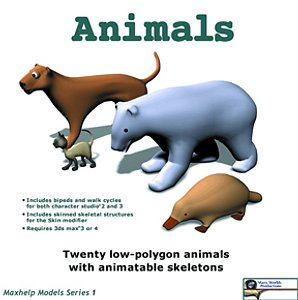 animals character studio 3d model