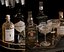 Bar Set 3 Liquor Bottles 3D model