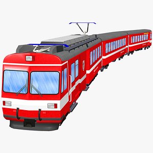 3D appenzeller bahn bde 4-4 ii electric passenger train