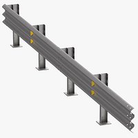 Guardrail Thrie Beam Straight Long Single