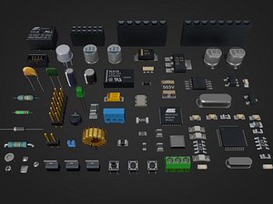 electronic circuit board 3D model