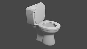 3D bathroom props urinal toilet