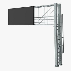 3D model Road infrastructure led panel sign info table