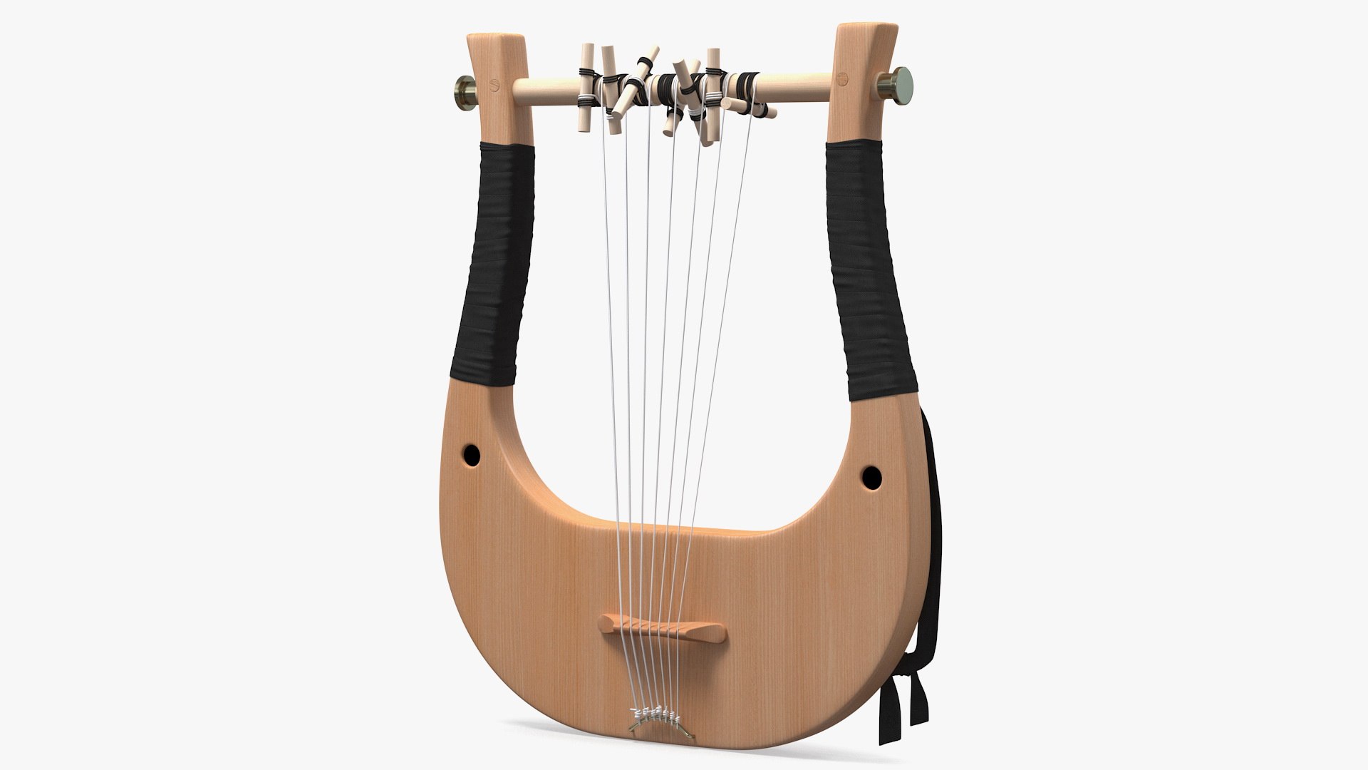 Classical Greek 7 String Lyre 3D model preview