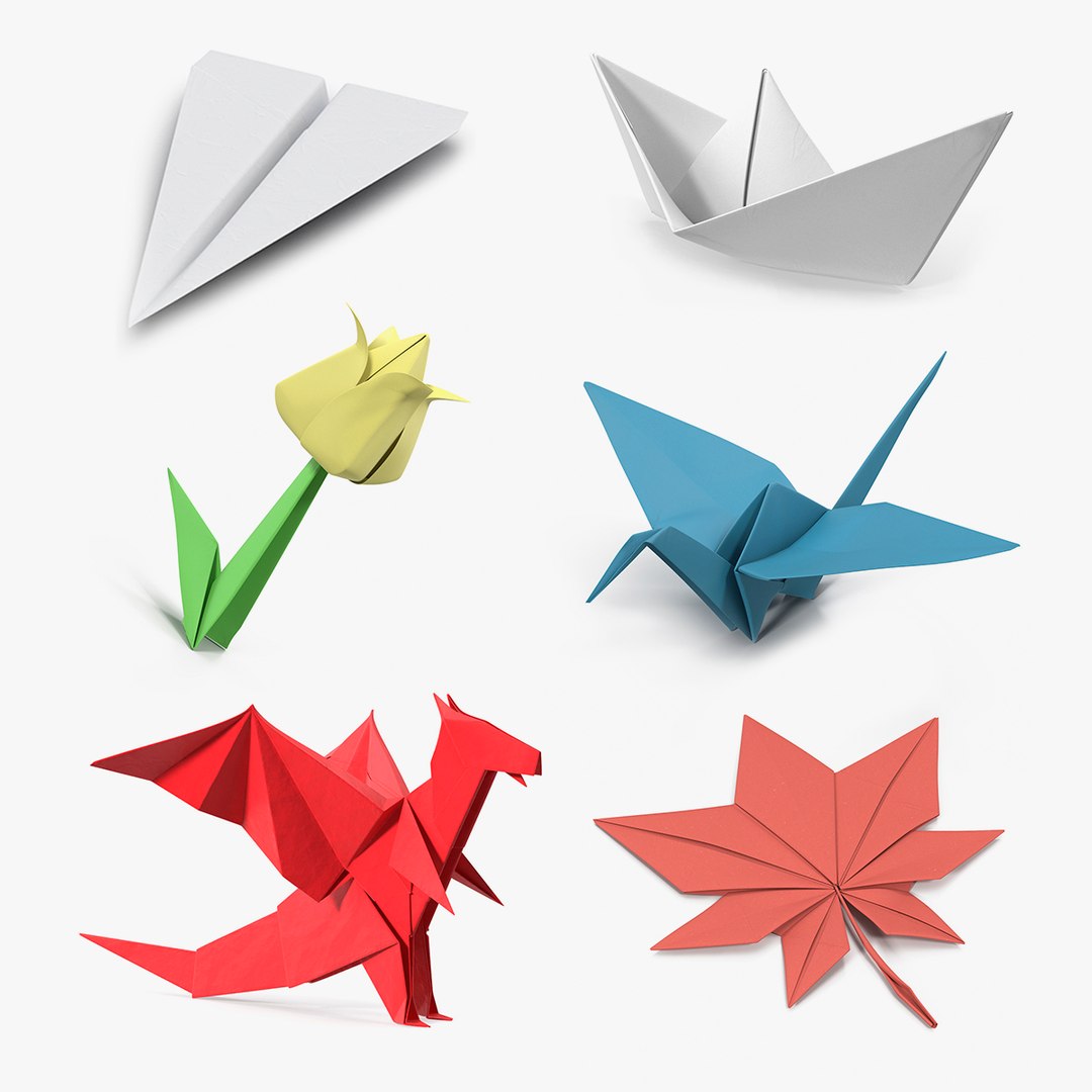 Origami Paper Toys Collection 3 3D model preview