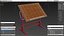 vintage wood drafting table 3D model