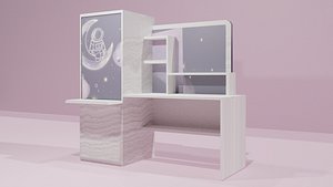 low polymodeling aesthetic study table model