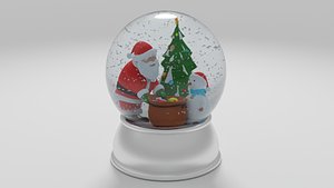 3D Christmas Snowglobe model