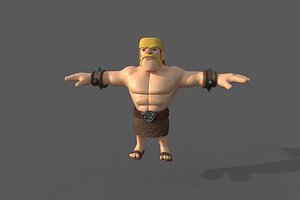 3D model barbarian clash clans