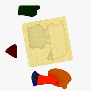 3D raccoon scattered 1 model
