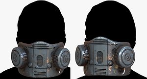 3D 3D Gas mask respirator scifi futuristic model