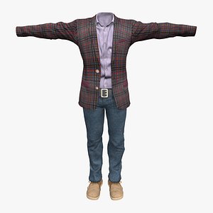 3D Sweatshirt Full Outfit model