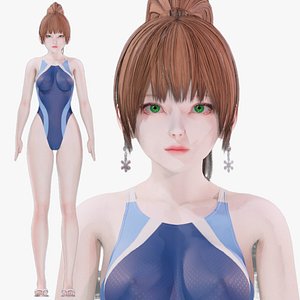 Bikini 0017 - UE5 - Unity - Blender - Animated - Realistic Female Character