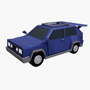 Panda car lowpoly