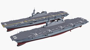 3D Izumo Aircraft helicopter Carrier 183 and 184