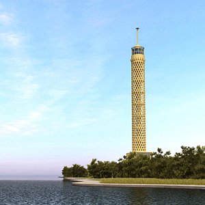 cairo tower borg al-qhira 3D model