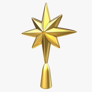 Christmas Star ornament topper - Ready to Render 3D model
