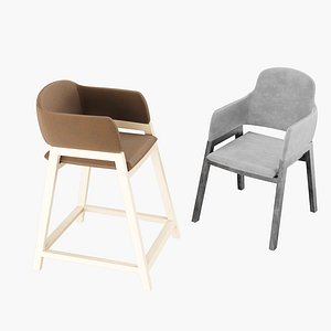 3D bar and standart chair 1
