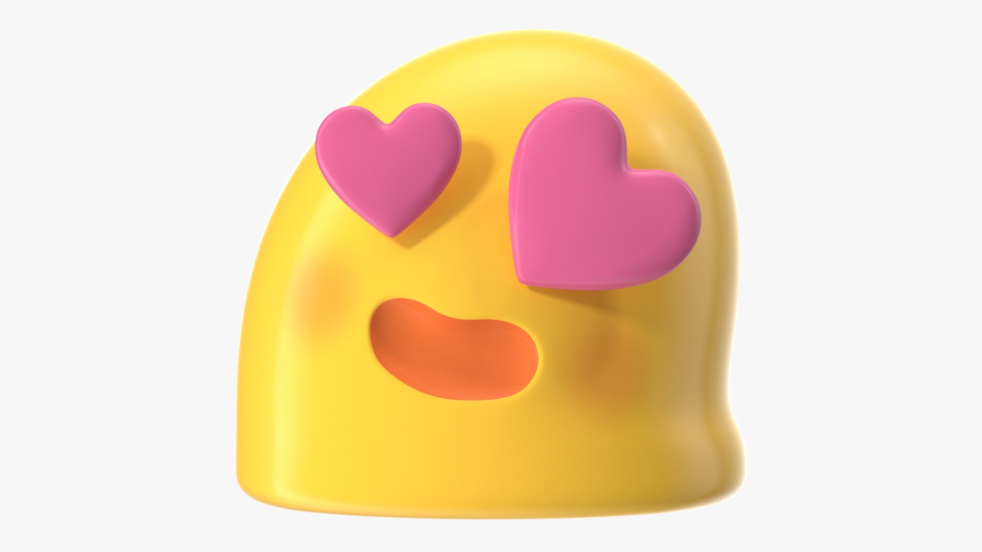 Heart Face Android Emoji 3D model preview