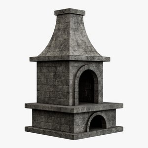 3D Medieval Forge Furnace Lowpoly 3D Model