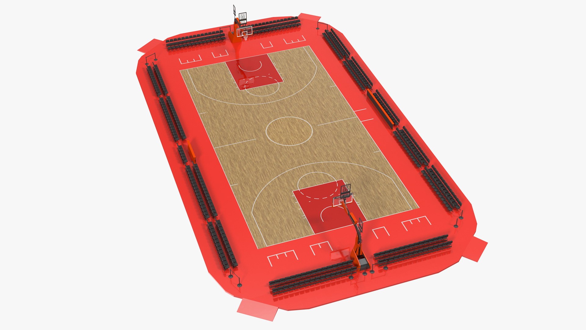 Basketball Court 3D model preview