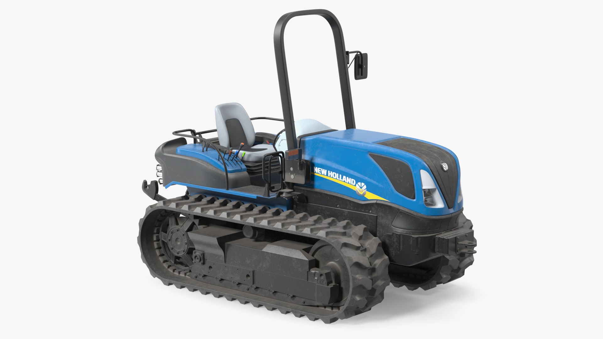 New Holland TK4 Tracked Tractor Dirty 3D model preview