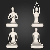 Woman Meditation Figurines