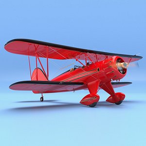 Spirit of 30A Coastal Biplane YMF-5 Manned Flying Rigged for Cinema 4D