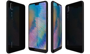 3D huawei p20 black model