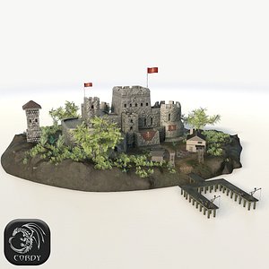 Coastal fortress low poly