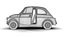 Fiat 500L 1969 HQ 3D-Modell