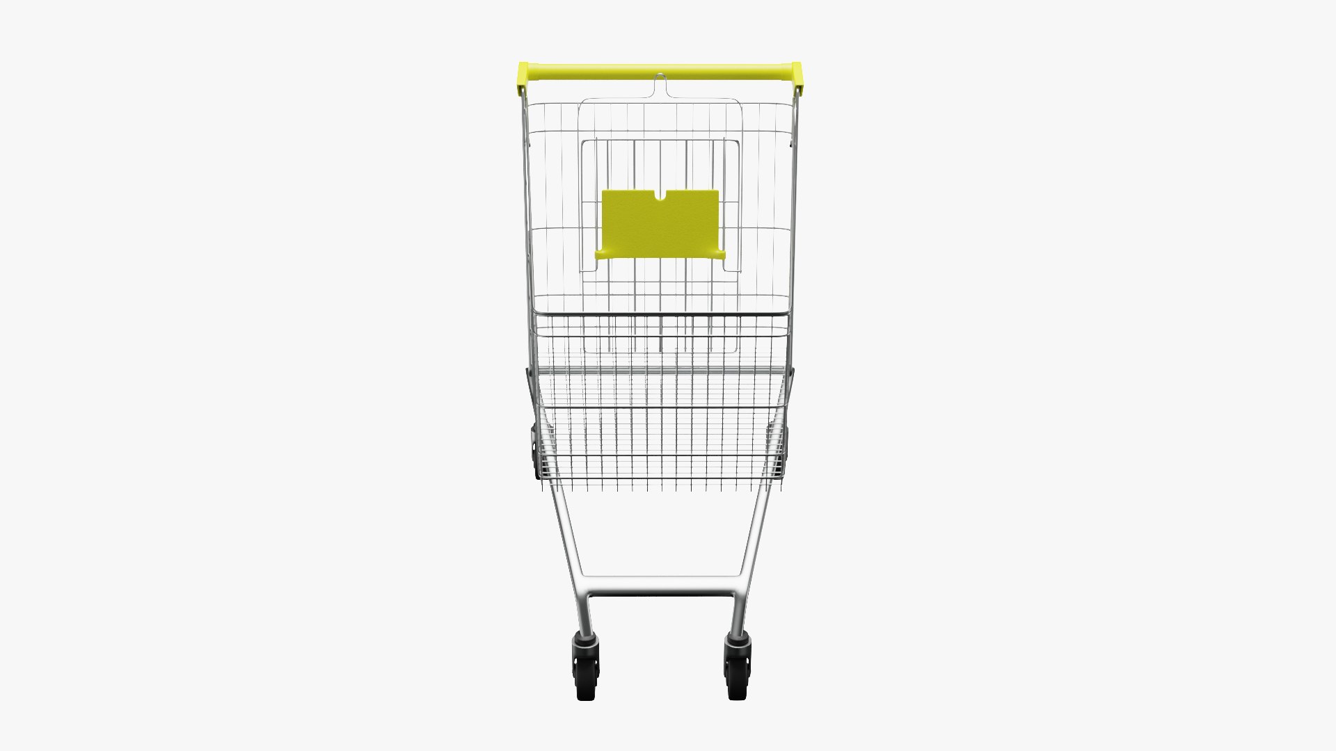 3D Shopping Cart Yellow Model TurboSquid 1744715