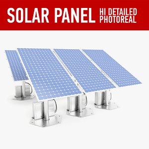 3d solar panel model