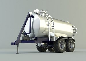 truck water trailer 3D model model