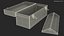 Toolbox Metallic Open Empty
