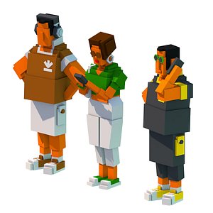 3D Cartoon PEOPLE 02 model