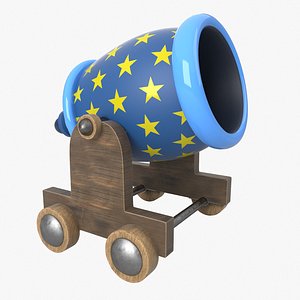 cartoon cannon 3D model