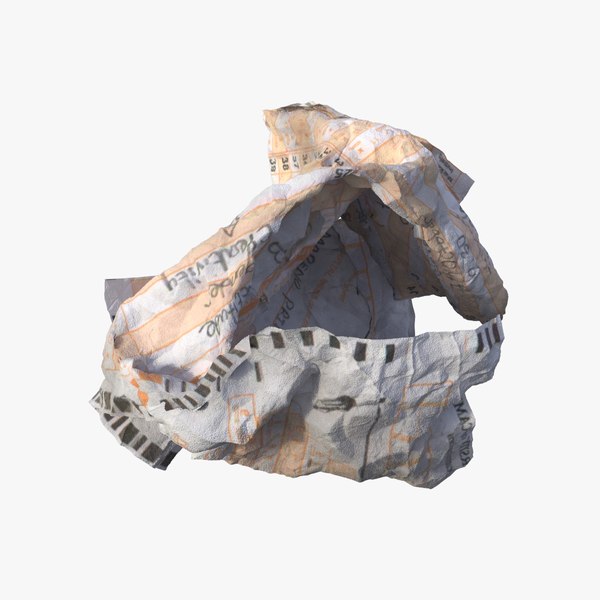 Crumpled Bill Paper HD 3D model