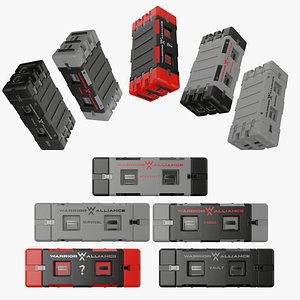 Warrior Alliance Futuristic Sci Fi Storage Crates Pack 3D model