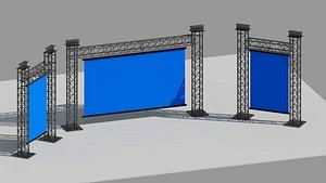 Exhibition Entrance Truss Low-poly 04 3D