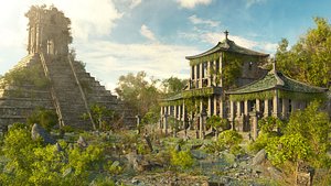 Ancient Ruins Temple Environment